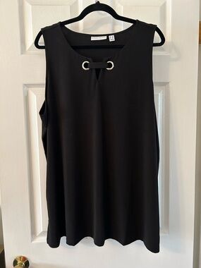 Susan Graver Sleeveless Grommet-Accent Shell Top